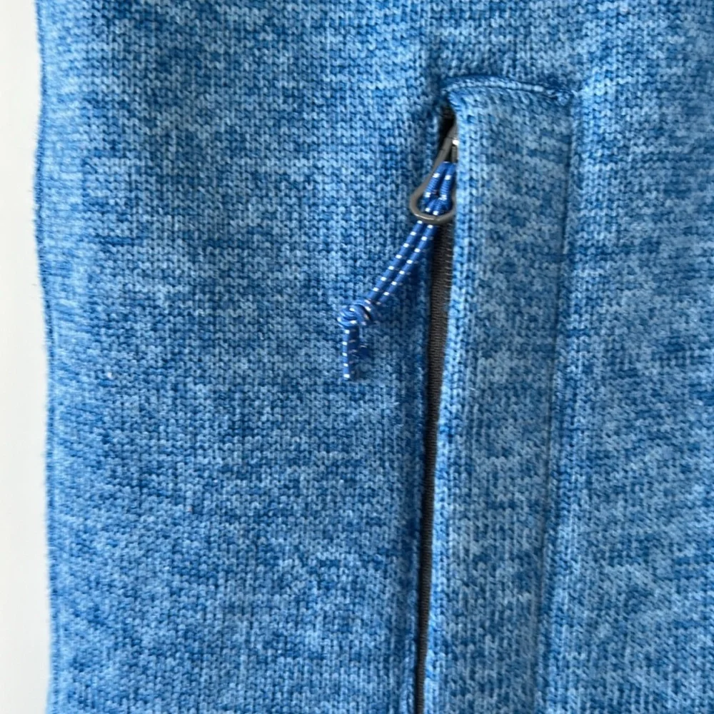 Johnnie-O Denalis Double-Zip Fleece Vest in Tide Blue w 3 Pockets Sz Medium
